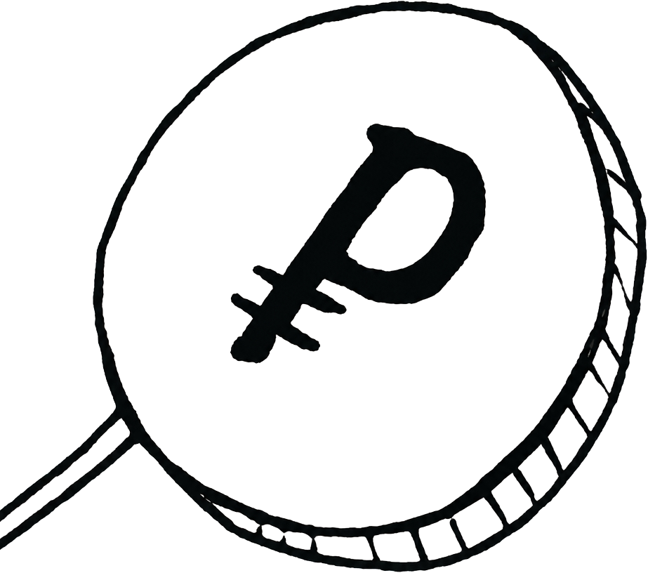 $PONZI hand-drawn coin mascot